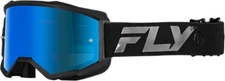 Fly Racing 37-51525Y Youth Zone Goggle Black/Black w/Sky Blue Mirror/Smoke Lens