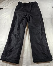 Columbia Kids Large 14 16 Black Snow Pants Full Leg Zip Adjustable Waist