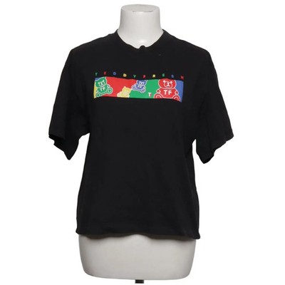 Teddy Fresh, T-shirt, Größe: M, Schwarz, Baumwolle, Print, Damen #DWk