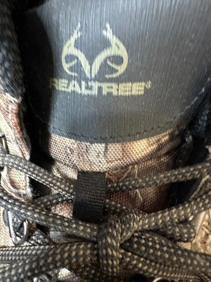 Realtree Boys Camouflage Hiking Boots 5 Durable Outdoor Trail Shoes Rugged Sole - Image 3 of 4