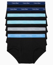 Calvin Klein L130027 Men's Black 100 Cotton Classics 6-Pack Briefs Size L