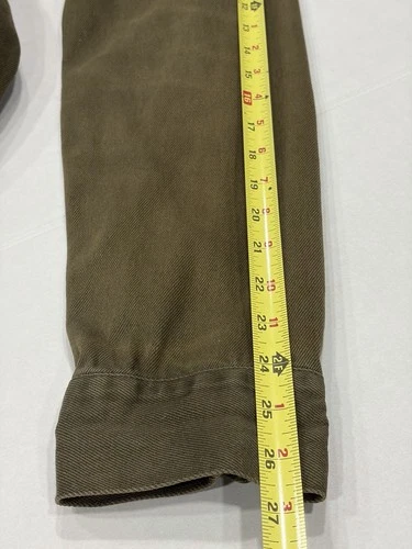 ALEX MILL Garment Dyed Work Jacket Chore Coat Recycled Denim Military Green L image 9