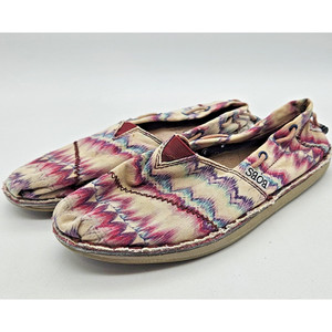 BOBS from Skechers Shoes Womens Size 6 Multicolor Ikat Slip On Casual TEXTT329