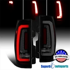 Fits 2007-2014 GMC Yukon XL Tahoe Tail Light LED Strip Signal Matte Black Smoke