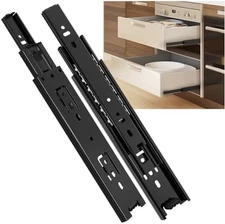 1 Pair Full Extension Drawer Slides 8 Inch 100 Lb Load Capacity Side Mount Ball 