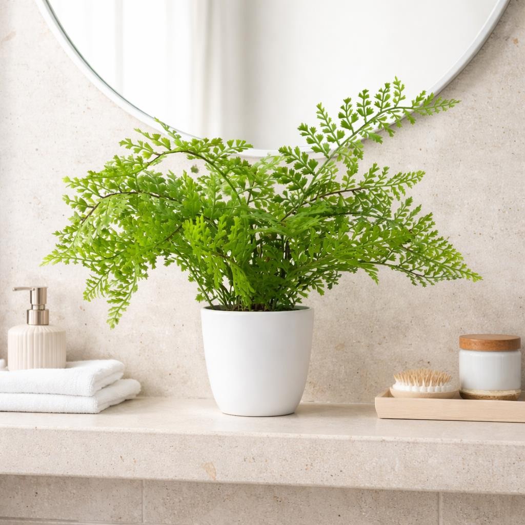 Artificial Potted Southern Wood Fern 30cm Green Realistic Faux Indoor Home