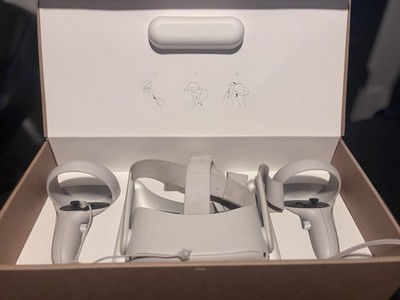 Oculus Quest 2 Standalone VR Headset, White, with Touch Controllers