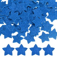 1.8"x1.8" Star Foam Stickers, 60Pcs EVA Glitters Foam Shape Sticker, Blue