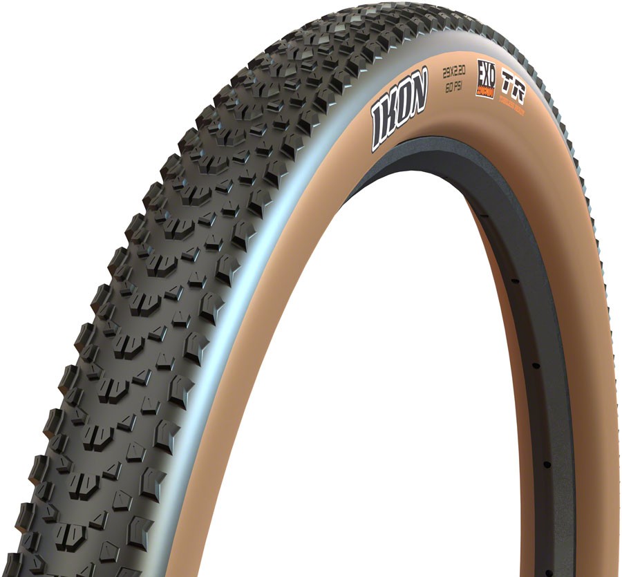 Pack of Maxxis Ikon Tire Tubeless Folding Black/Dark Tan Dual