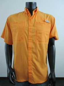 NWT-Mens-M-Columbia-PFG-Tamiami-II-SS-Short-Sleeve-Wick-Fishing-Shirt-Koi