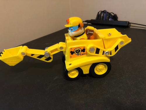 Nickelodeon Paw Patrol Rubble Figure And Bulldozer Vehicle - Picture 2 of 3