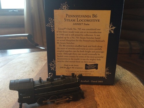 Hallmark Keepsake Ornament Lionel Train Pennsylvania B6 Steam Locomotive “05” - Picture 2 of 2