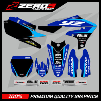 YAMAHA MOTOCROSS GRAFIK KIT MX AUFKLEBER : YZ YZF 65 85 125 250 450 PRIME BLU/BLU
