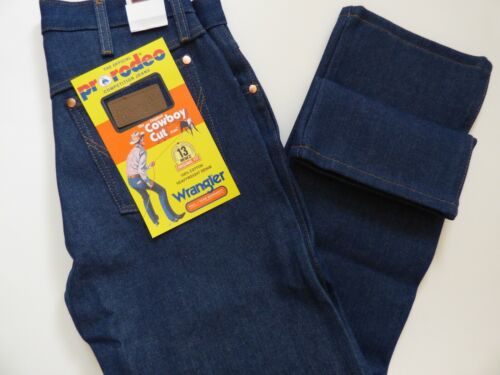 Jeans da uomo rigidi Wrangler taglio da cowboy 13 MWZ vestibilità originale - indaco rigido  - Foto 1 di 10