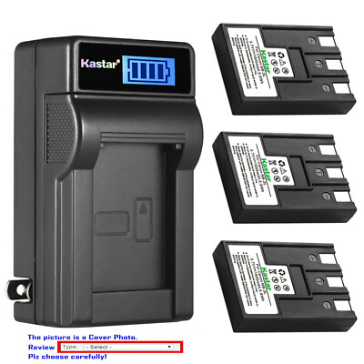Kastar Battery LCD Wall Charger for NB-3LH Canon PowerShot SD40 SD500 SD550 A80