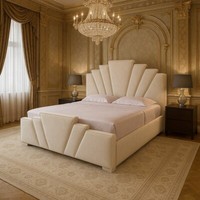 PLUSH VELVET ART DECO WITH OPTIONAL OTTOMAN STORAGE BED FRAME