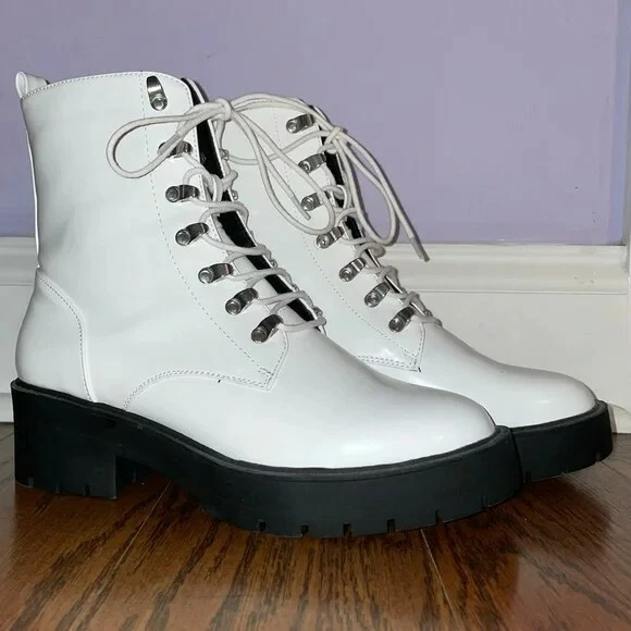Forever 21 white boots cheap