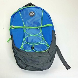 green and blue backpack