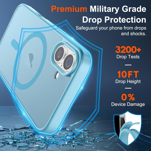 Magnetic for Iphone 16 Case (Compatible with Magsafe) (10 FT Military Grade Drop - Picture 3 of 7