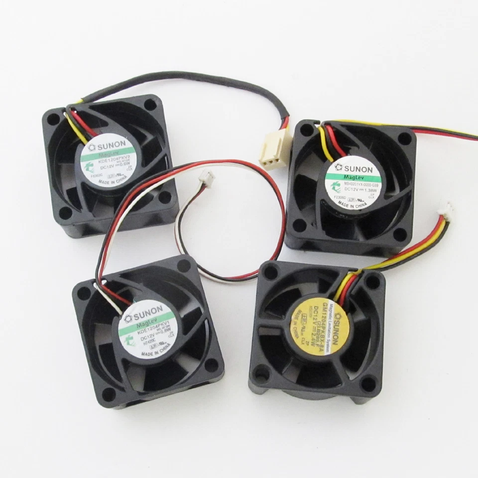10x SUNON DC Cooling Fan 40x40x20mm 4020 12V 3pin 0.6W 0.8W 1.38W 2.4W Optional - Image 2 of 4