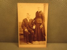 Victorian Antique Cabinet Card Photo of a Married Couple ..... Man and Woman