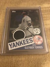 2020 Topps Gleyber Torres Game Used Jersey 1985 Retro Gold #19/50
