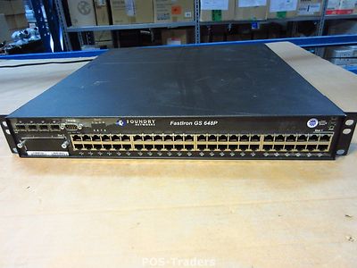 Brocade Foundry GS648P FastIron 48x Gigabit PoE 10/100/1000 Network Switch