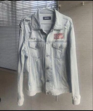Diesel Men M Denim Jacket 00Stp084Ss Light Blue Luxury Classic Vintage style LTD