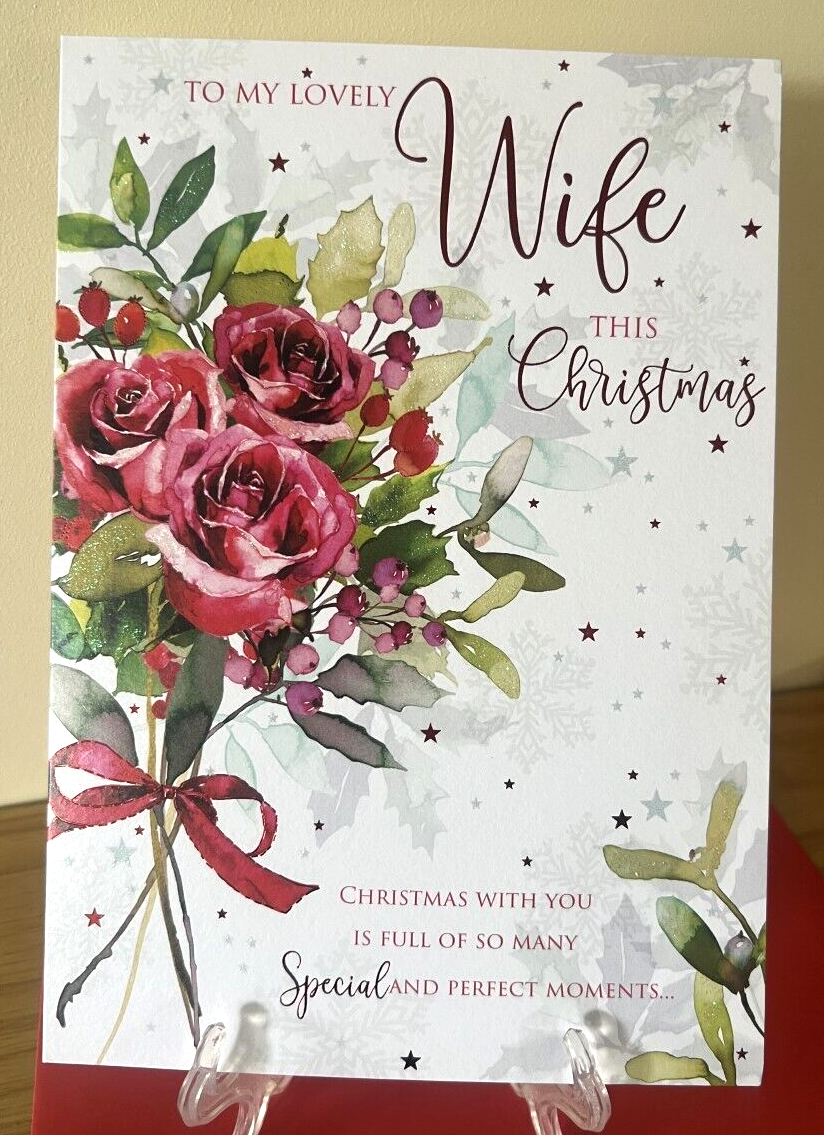 Christmas Card Wife - Foil Glitter Finish Cherry Orchard