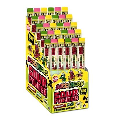 Zed Candy Screamers Sour Powder Tube 15g Set Xmas Tangy Sweets Treats Neuheit