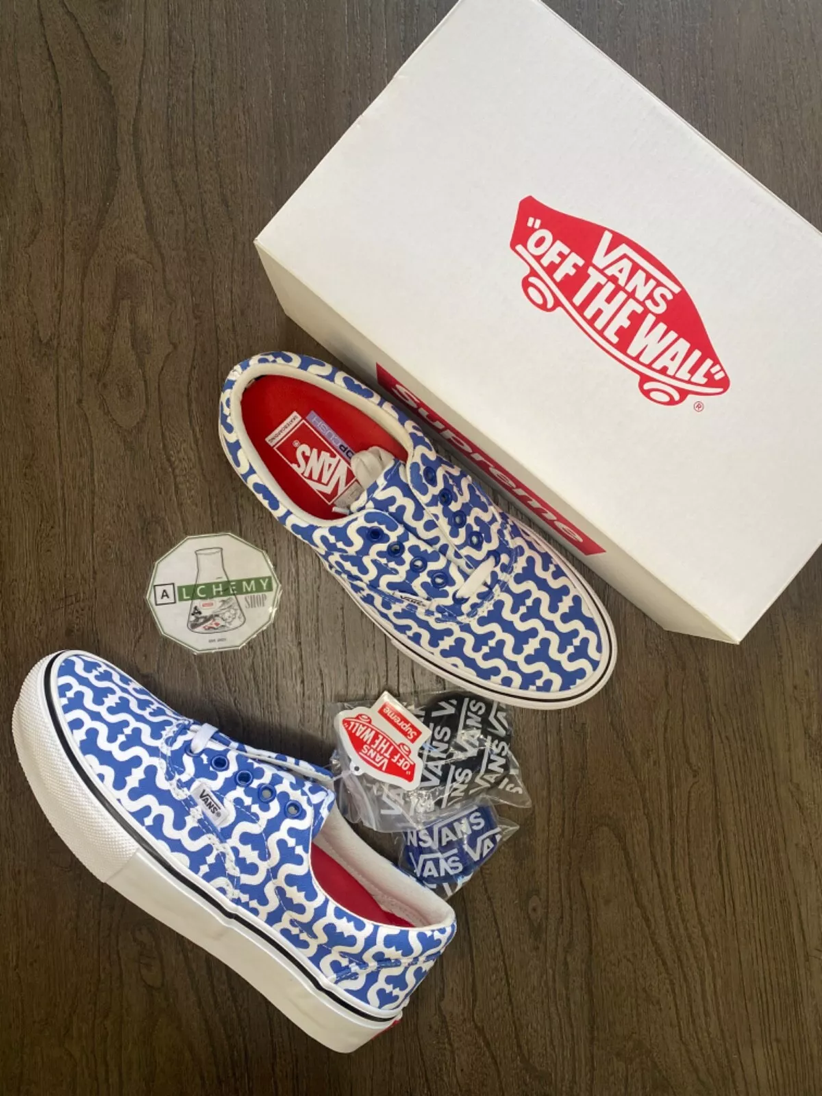 Vans Skate Era Supreme Monogram S Logo Royal (2021) Taille 8, DS