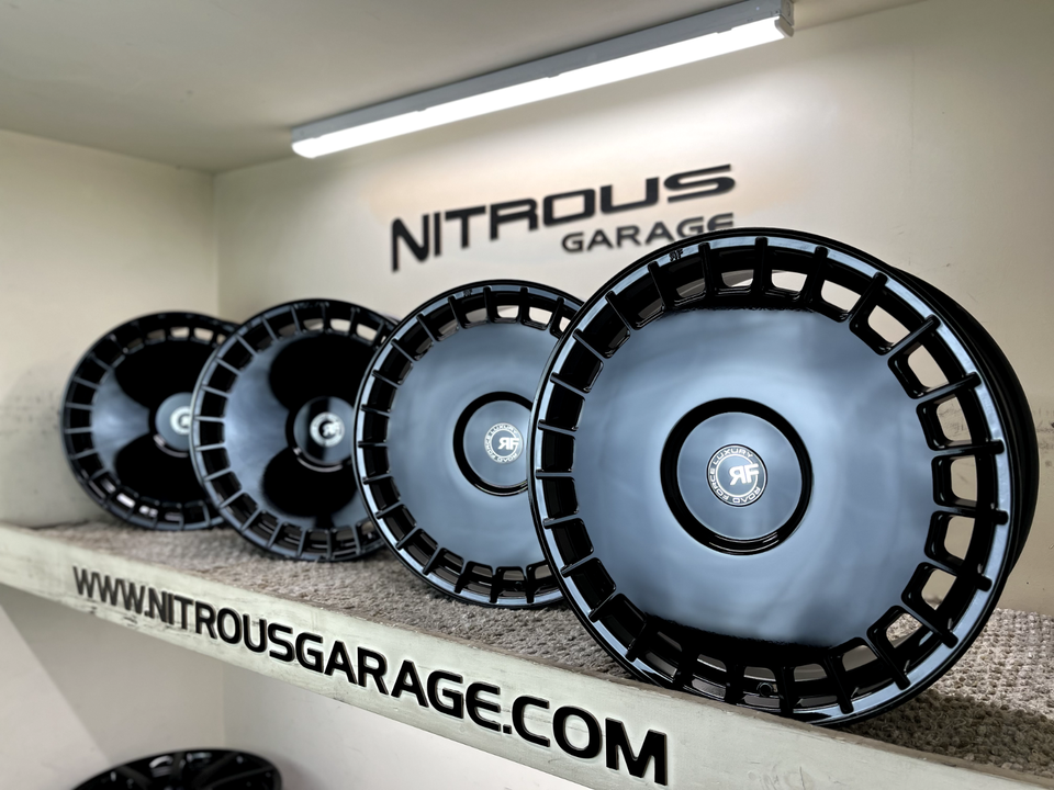 22 BLACK STAGGERED CONCAVE RF30 WHEELS MERCEDES AMG GT 43 53 63 SEDAN ...