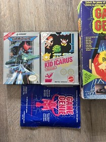 Nintendo NES Hangtab Box Games With game Genie