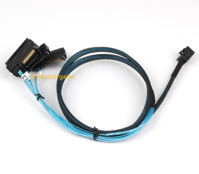 NEW Mini SAS 36P SFF-8643 to 4 SFF-8482 Connectors With SATA Power Cable 1m