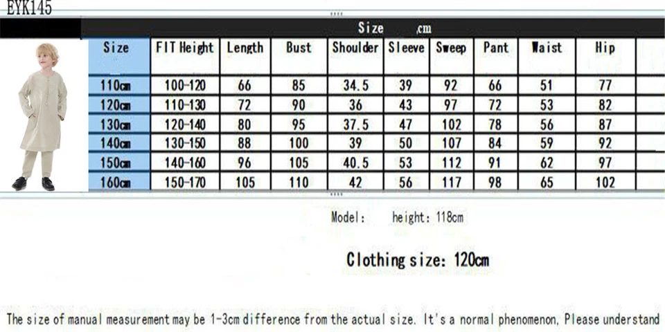 Musulmanes Niños Niños Thobe Bata Saudí Manga Larga Prendas para el torso Pantalones Vestido Caftán Islámico Foto 3 de 4