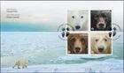 Canada 2019 * POLAR, GRIZZLY, BLACK BEAR * FDC with T-2 block 4 stamps