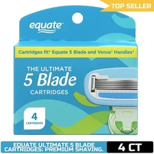 Equate The Ultimate 5 Blade Cartridges, 4 Count