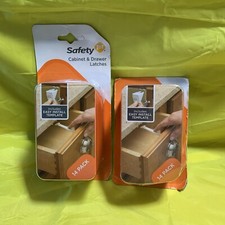 2 x Safety 1st 14 Pack Wide Grip Cabinet Locks  Drawer Latches Child Proof Baby