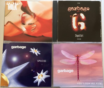 GARBAGE RARE 4x CD Lot Stupid Girl Special You Look So Fine Milk SHIRLEY MANSON