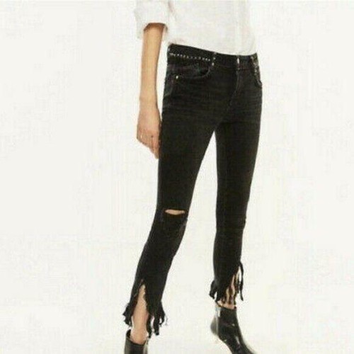Zara Trafaluc Denimwear Black Studded 