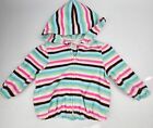 Gymboree Baby Girls Size 6-12 Months Hooded Zip Front Jacket Soft Fleece Striped