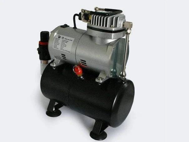 MINI-COMPRESSEUR AEROGRAPHE MODELE AS186 AVEC RESERVOIR D'AIR ET REGULATEUR - Photo 4/4