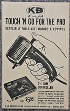 VINTAGE 1966 AURORA K B 1/32 1/24 SLOT CAR 7 1/2 OHM CONTROLLER ADVERTISEMENT