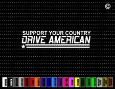 Drive American #2 Flag Made in America 4x4 Muscle Car Sticker Window Vinyl Decal