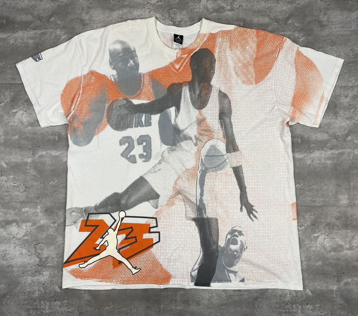 vintage NIKE JORDAN AOP t shirt 4XL ALL OVER PRINT JUMPMAN vintage NIKE JORDAN AOP t shirt 4XL ALL OVER PRINT JUMPMAN