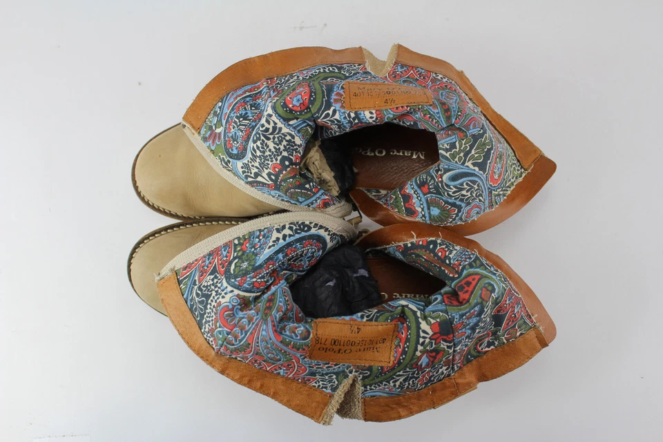 Marc o Polo Gr.37,5 Uk.4,5 Damen Stiefel Stiefeletten Boots Leder Beige TOP 61 G - Bild 4 von 4