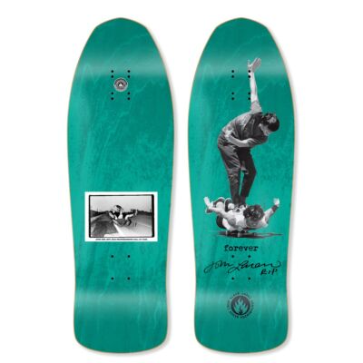 BLACK LABEL JOHN & JEFF ''FOREVER'' SHOF LTD SIGNED AQUA STAINED 10'' SKATEBOARD DE