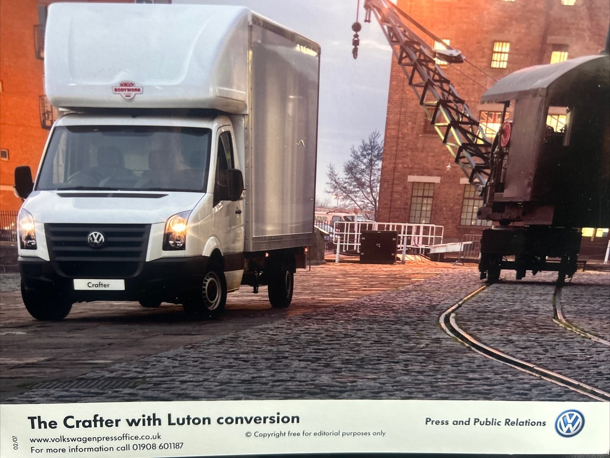 VW Volkswagen Crafter Van Luton Conversion Car Press Photograph