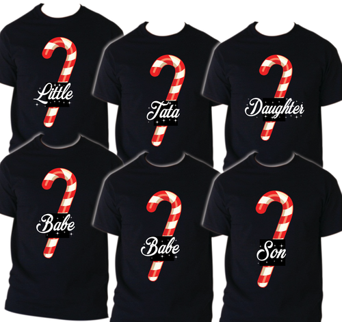 Candy Cane Family Matching Birthday Party T-shirts Shirt Celebration Holidays - Picture 8 of 10