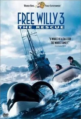 FREE WILLY 3: THE RESCUE (DVD) VG Disc + Snap Case Cover Art - NO CASE